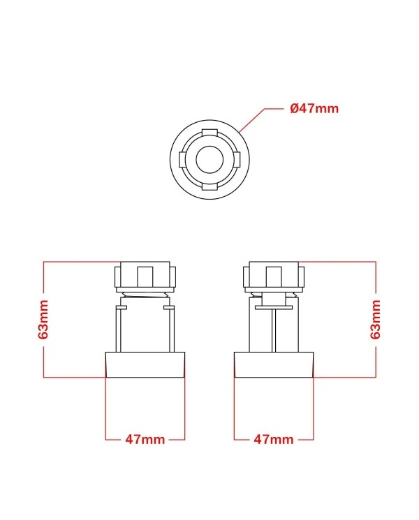 E27 black thermoplastic lamp holder for Lumet String Lights