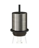 E27 semi-flush metal lamp holder kit with concealed cable clamp