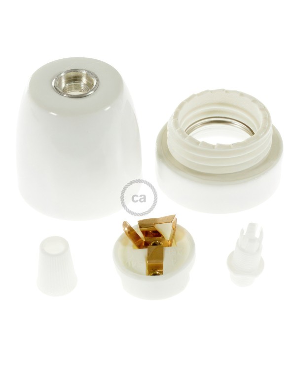 Porcelain E27 lamp holder kit