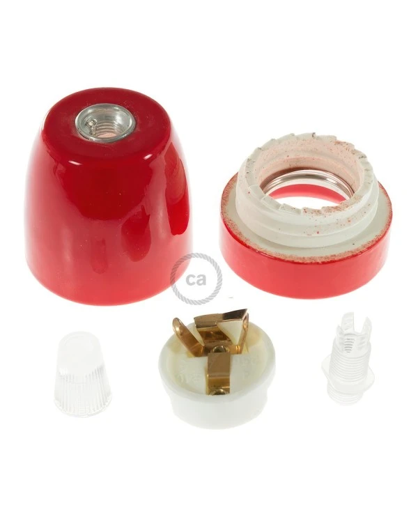 Porcelain E27 lamp holder kit