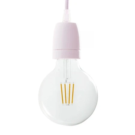 Porcelain E27 lamp holder kit - Ancient pink
