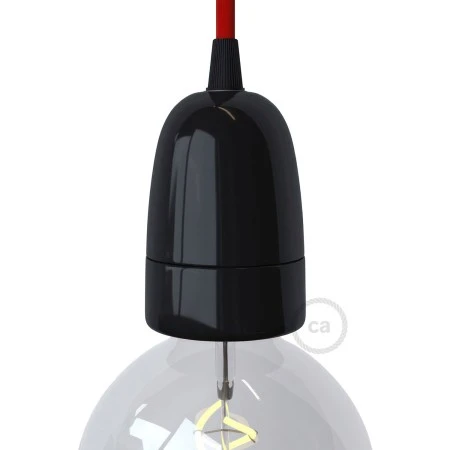 Porcelain E40 lamp holder kit - Black