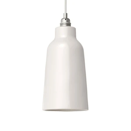 Ceramic lampshade Bottle, Materia collection - Made in Italy - Glossy white