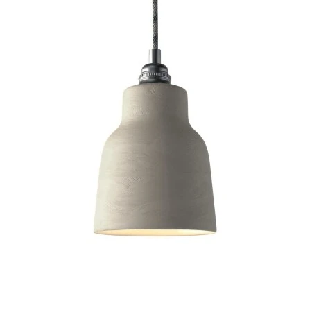 Ceramic lampshade Vase, Materia collection - Made in Italy - Streaked Dove-Grey - White