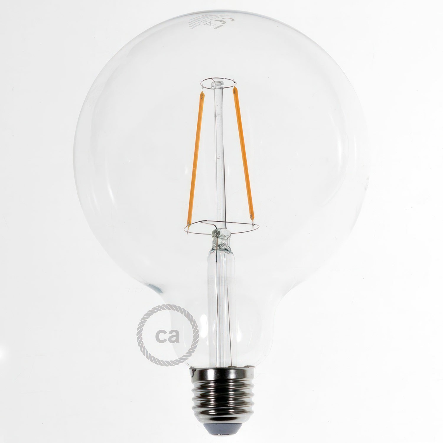 LED Transparent Light Bulb - Globe G125 Long Filament 4,5W 470Lm 2700K