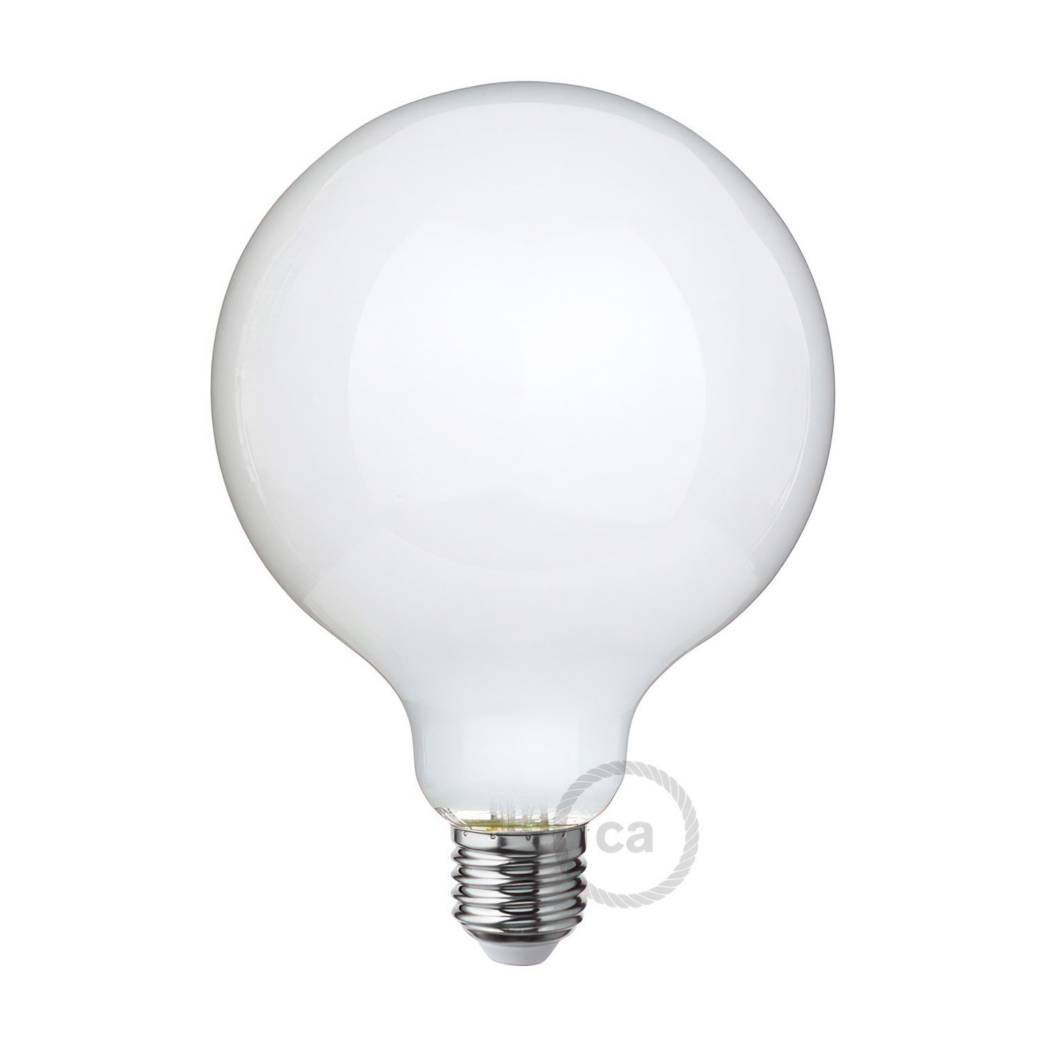 LED Milky White Light Bulb - Globe G125 - 7W 806Lm E27 2700K Dimmable