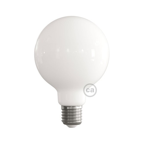 LED Milky White Light Bulb - Globe G95 - 7W 806Lm E27 2700K Dimmable