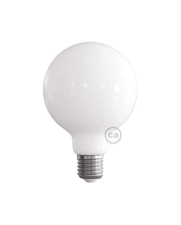LED Milky White Light Bulb - Globe G95 - 7W 806Lm E27 2700K Dimmable