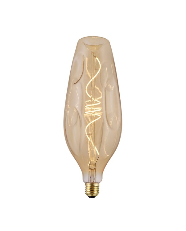 LED Gold Bumped Light Bulb Bottle Spiral Filament 5W 250Lm E27 1800K Dimmable