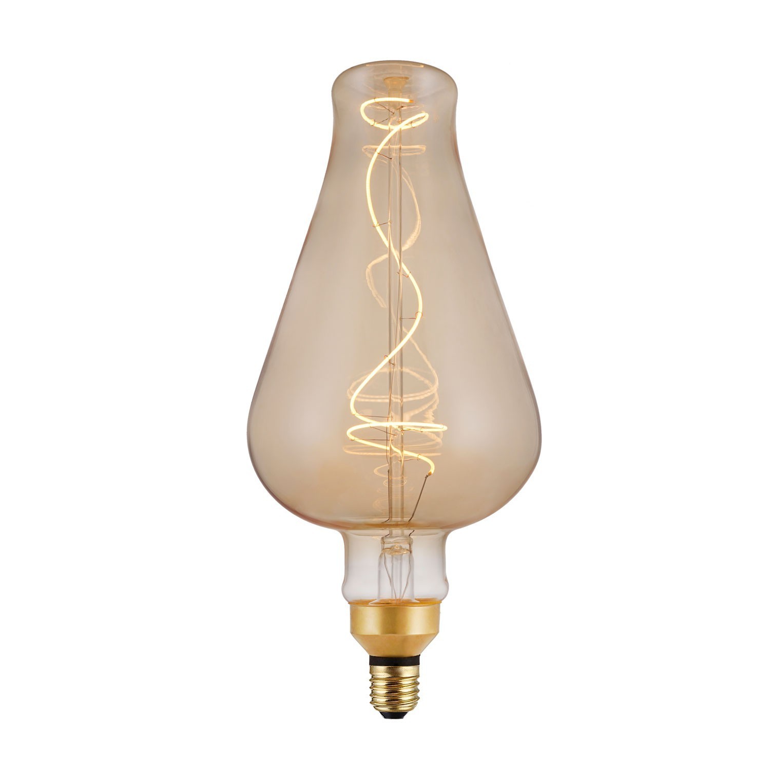 LED Gold Light Bulb DemiJohn 160 Spiral Filament 5W 250Lm E27 1800K Dimmable
