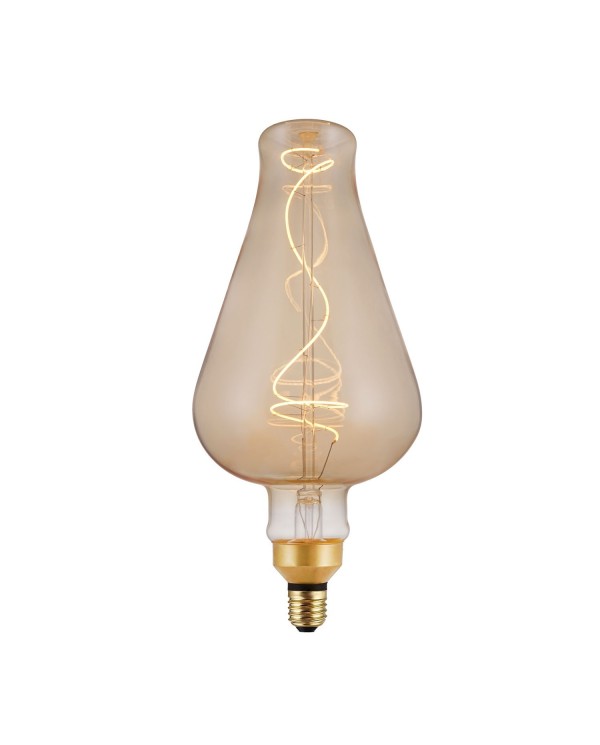 LED Gold Light Bulb DemiJohn 160 Spiral Filament 5W 250Lm E27 1800K Dimmable