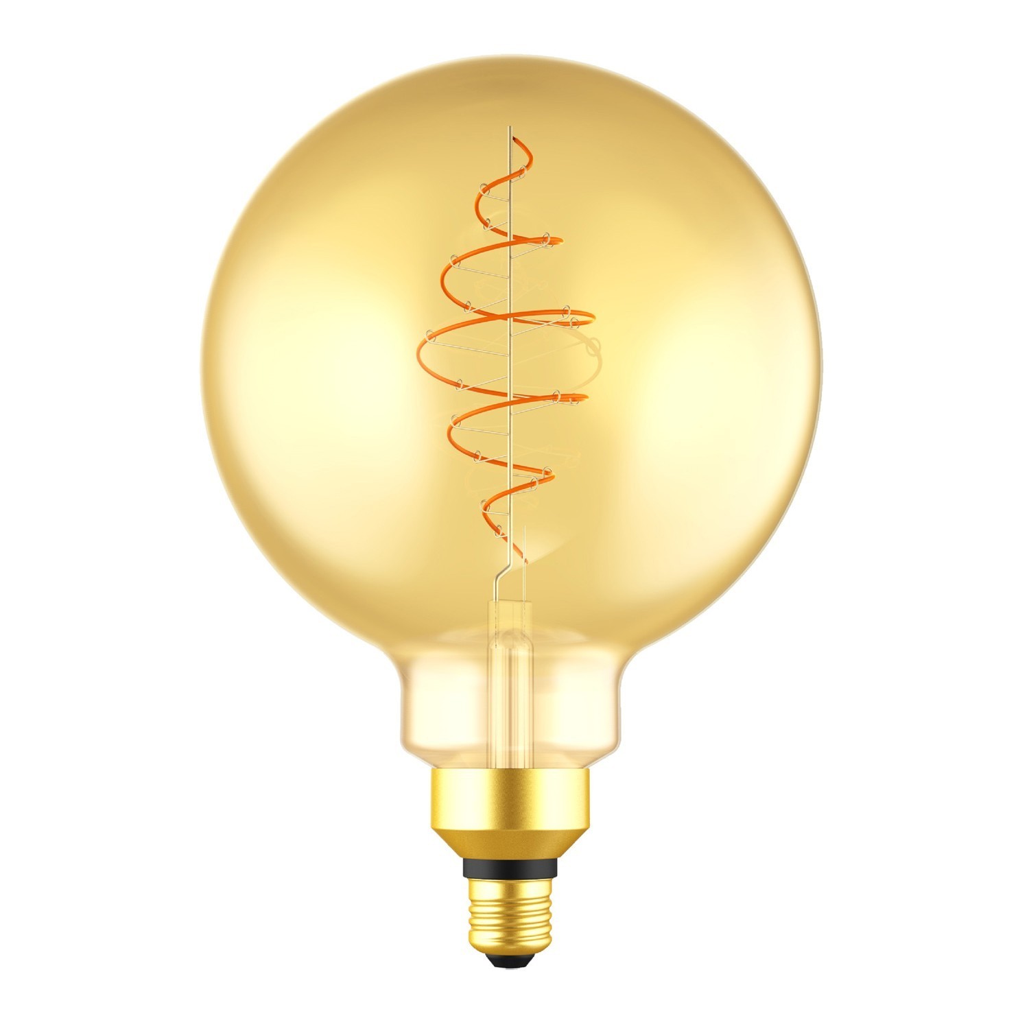 LED XXL Light Bulb Globe G200 Golden Croissant Line with Spiral Filament 7W 600Lm E27 2200K Dimmable