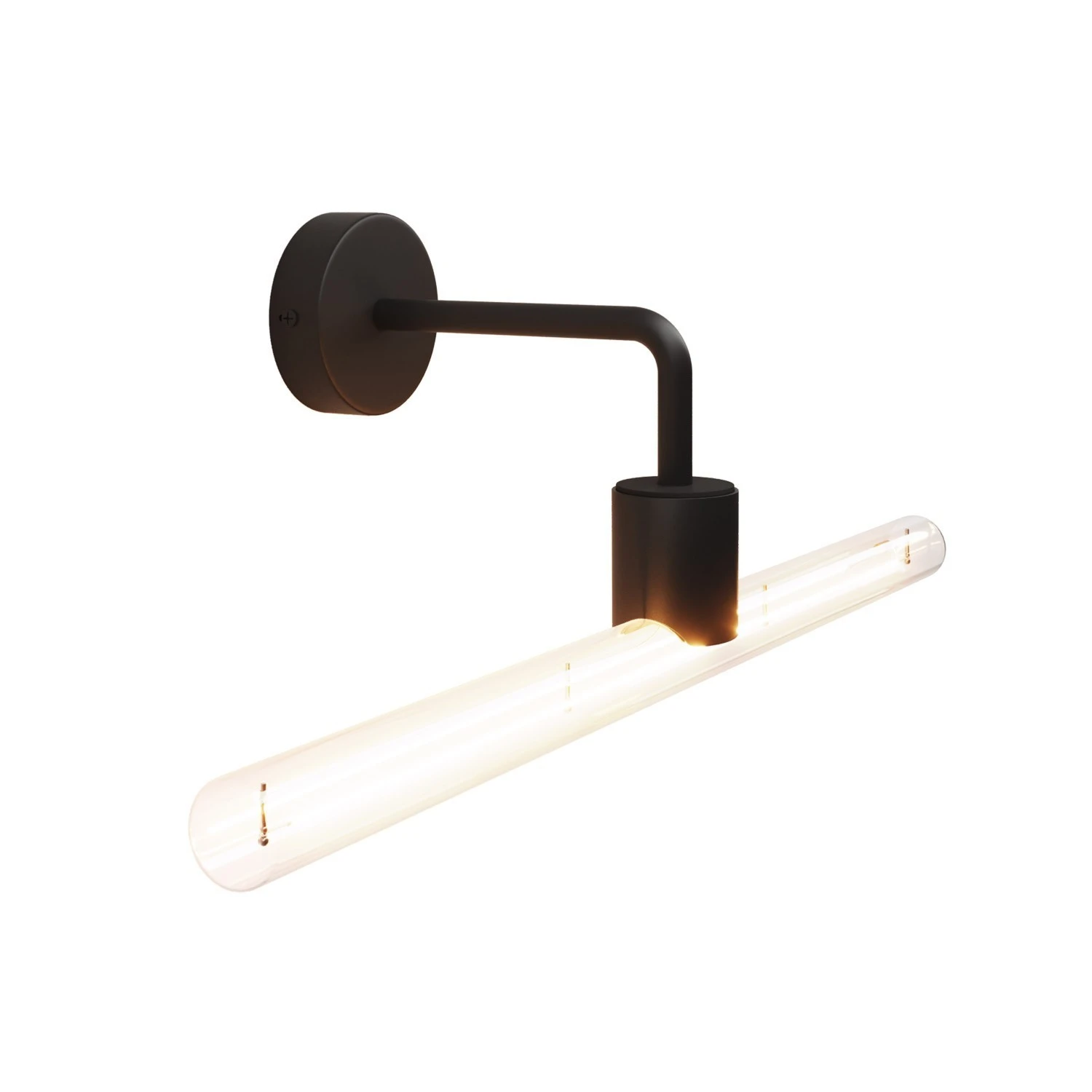 Fermaluce Esse14, metal wall lamp with bent extension