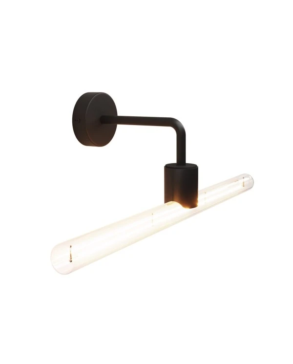 Fermaluce Esse14, metal wall lamp with bent extension