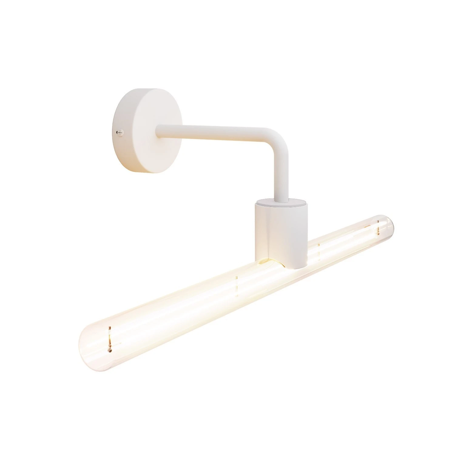 Fermaluce Esse14, metal wall lamp with bent extension