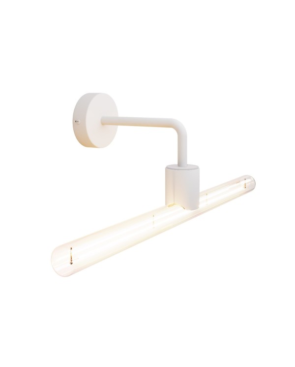 Fermaluce Esse14, metal wall lamp with bent extension