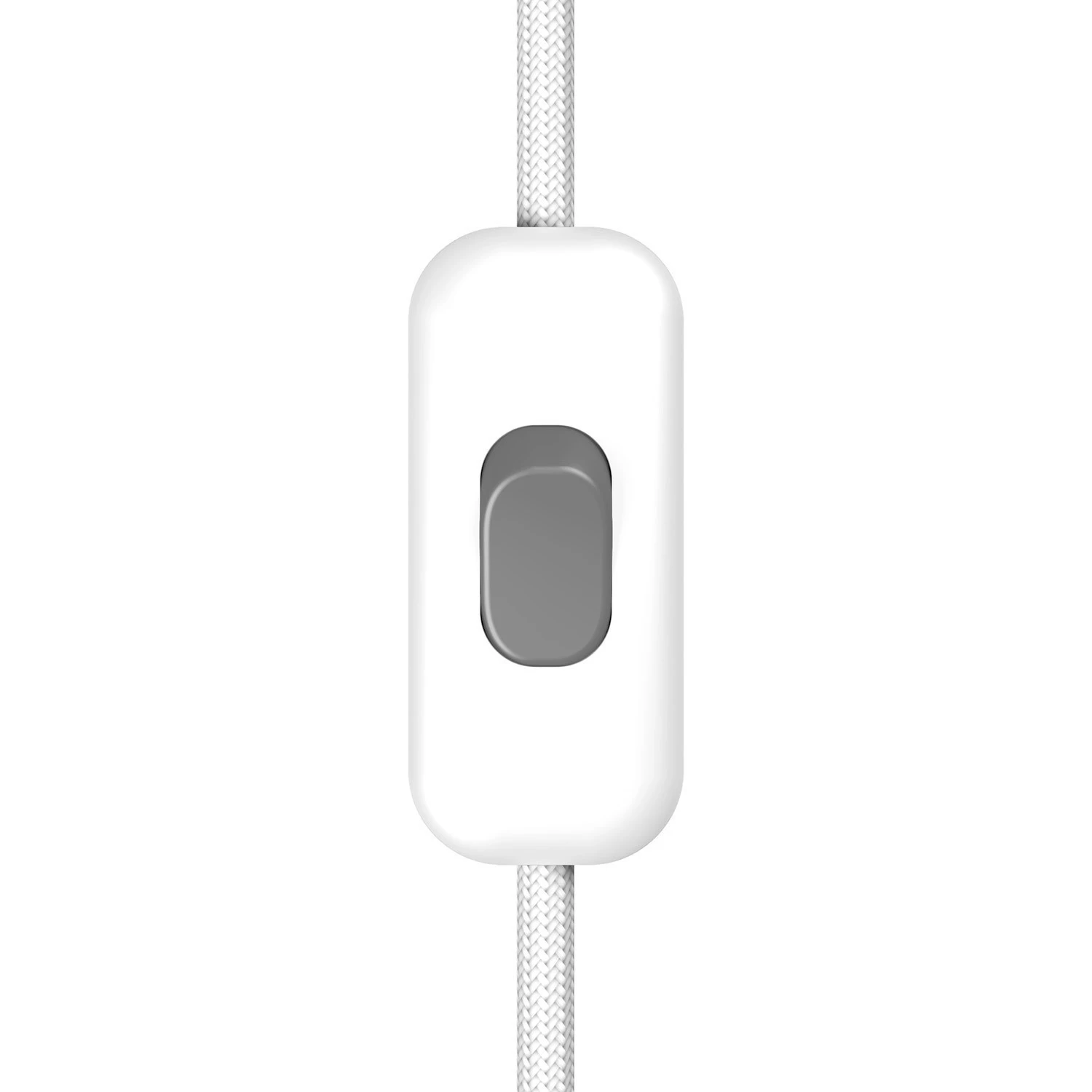 Inline single-pole switch Creative Switch White with earth terminal