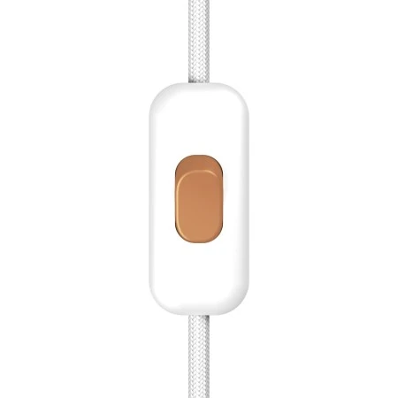 Inline single-pole switch Creative Switch White with earth terminal - Copper