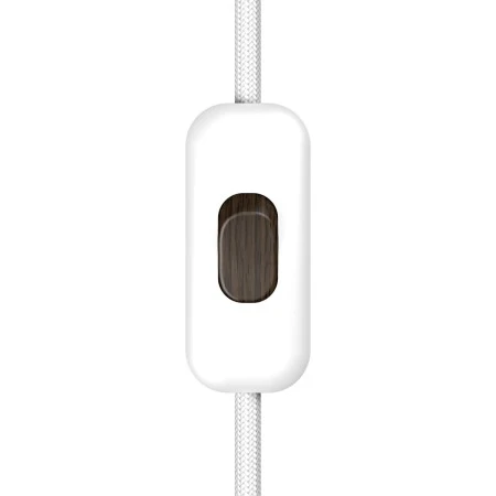 Inline single-pole switch Creative Switch White with earth terminal - Wenge effect