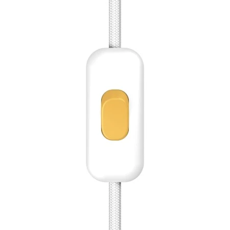 Inline single-pole switch Creative Switch White with earth terminal - Yellow mustard