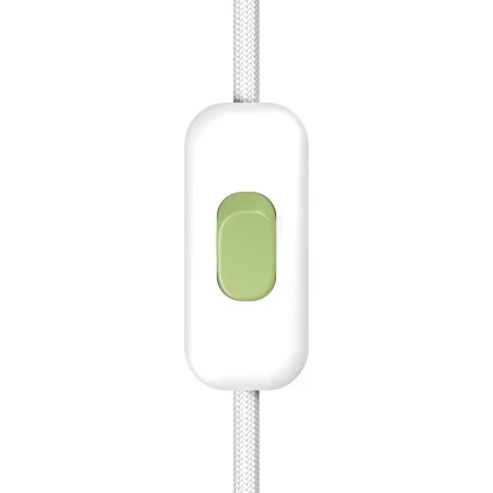 Inline single-pole switch Creative Switch White with earth terminal - Soft green