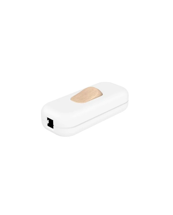 Inline single-pole switch Creative Switch White with earth terminal