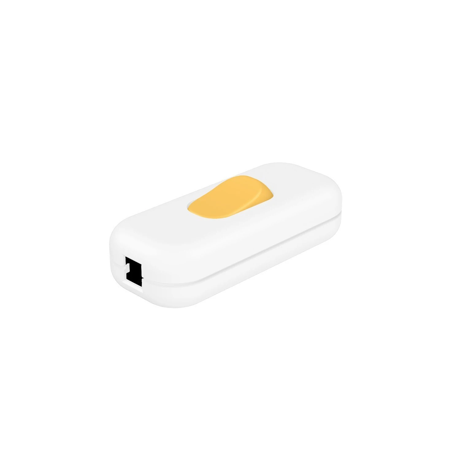 Inline single-pole switch Creative Switch White with earth terminal