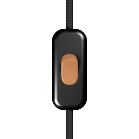 Inline single-pole switch Creative Switch Black with earth terminal - Copper