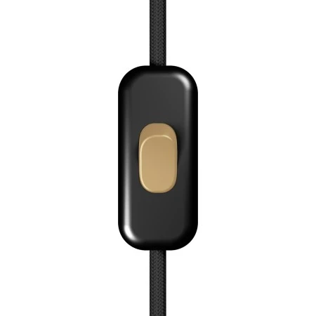 Inline single-pole switch Creative Switch Black with earth terminal - Bronze