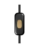 Inline single-pole switch Creative Switch Black with earth terminal