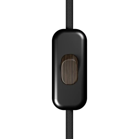 Inline single-pole switch Creative Switch Black with earth terminal - Wenge effect