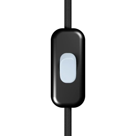 Inline single-pole switch Creative Switch Black with earth terminal - Soft blue