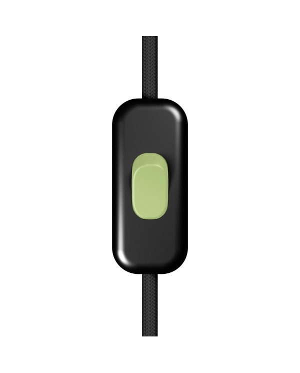 Inline single-pole switch Creative Switch Black with earth terminal
