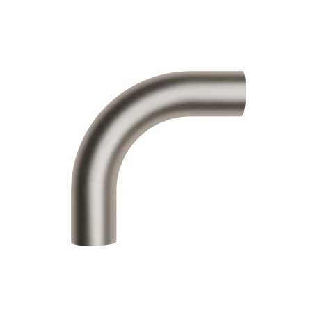 5-cm bent metal extension tube - Brushed titanium