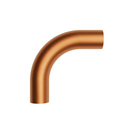 5-cm bent metal extension tube - Brushed copper