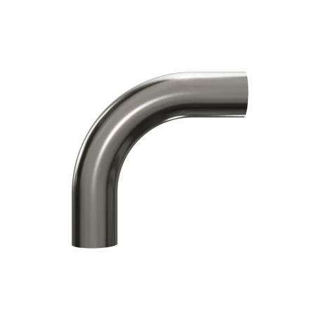 5-cm bent metal extension tube - Brushed stainless steel