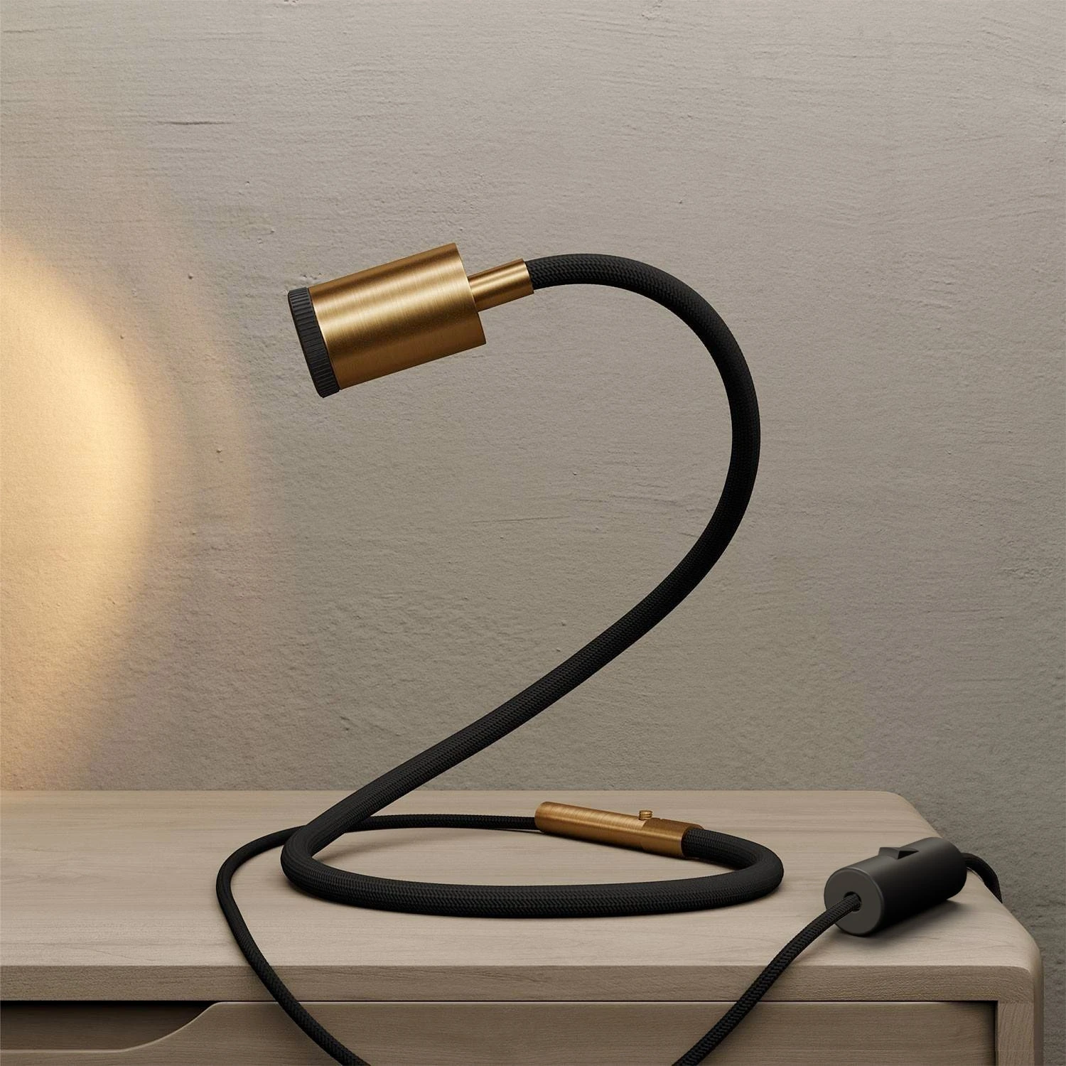 GU1d-one flexible lamp without base with mini LED spotlight