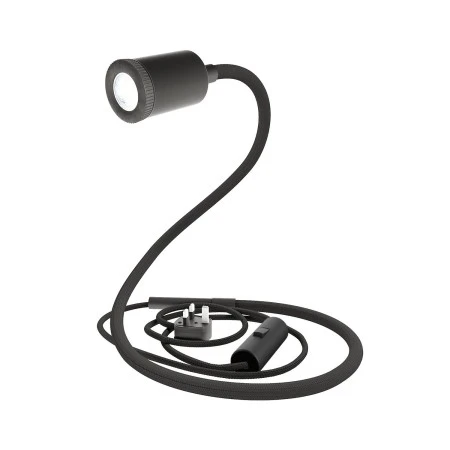 GU1d-one flexible lamp without base with mini LED spotlight - Black