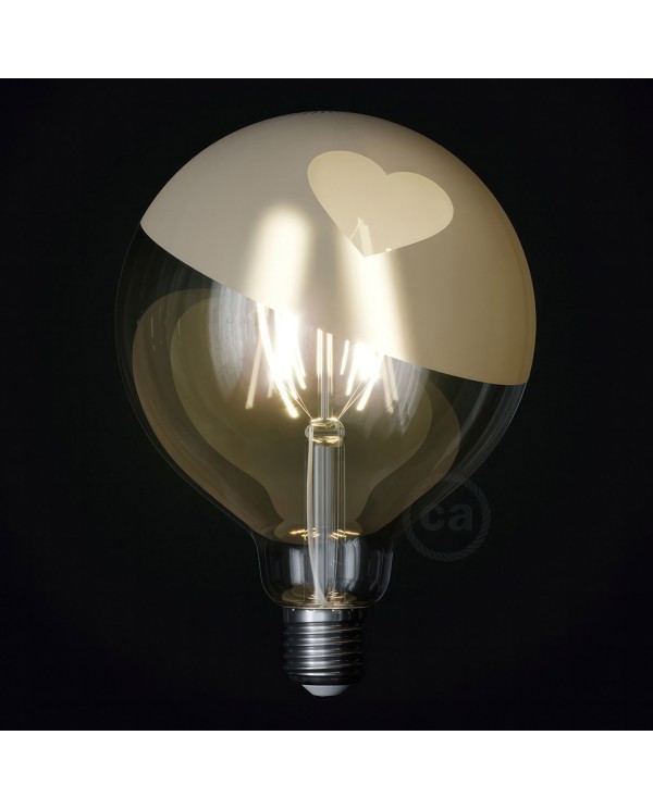 LED Light Bulb Globe G125 Short Filament - Tattoo Lamp® Cuore 4W 420Lm E27 2700K