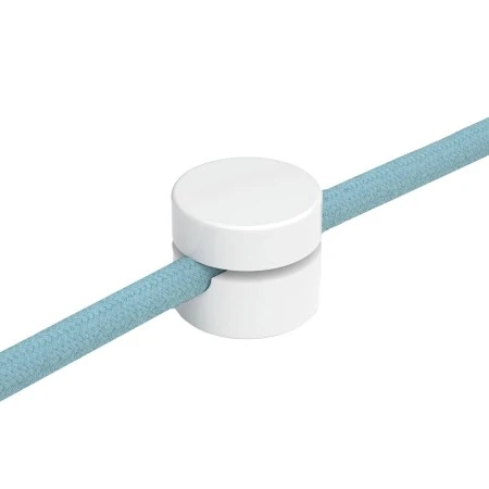 Wall mounting universal fairlead for fabric cables and illumination 2x0,75 e 3x0,75 - White