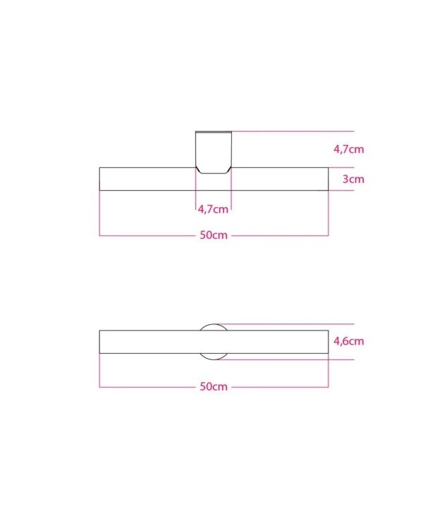 Esse14 wall or ceiling lamp for linear LED bulb S14d - Waterproof IP44