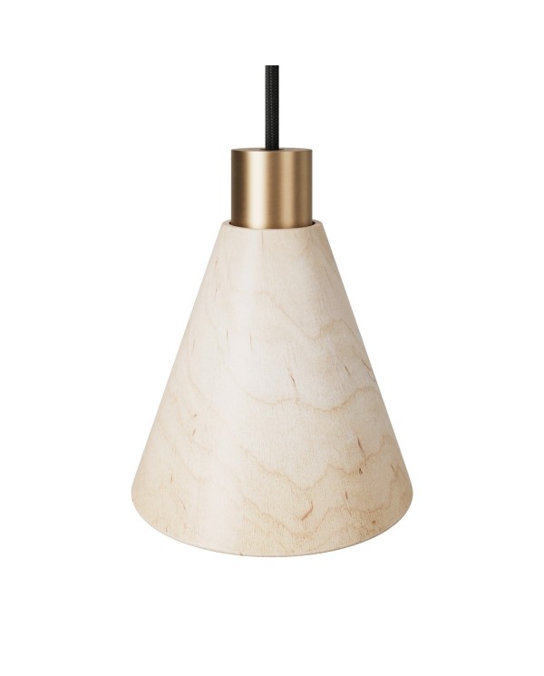 Wooden cone lampshade