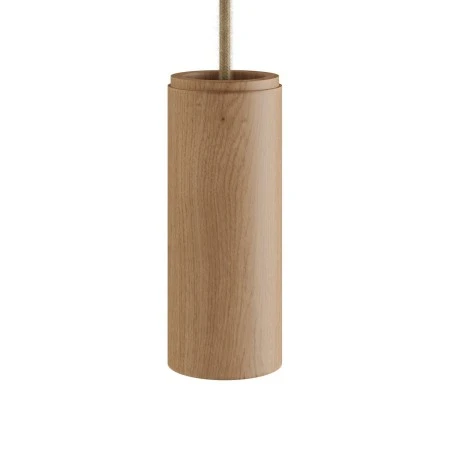 Tub-E14, wooden tube for spotlight with E14 double ring lamp holder