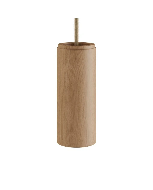 Tub-E14, wooden tube for spotlight with E14 double ring lamp holder