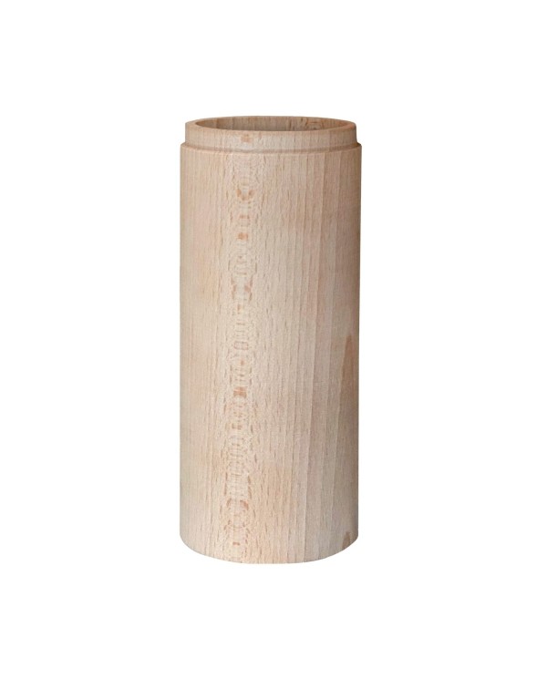 Tub-E27, wooden lampshade for spotlight lamp with double ring E27 socket