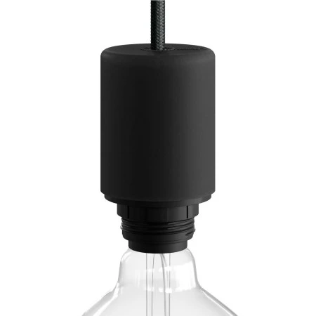 EIVA ELEGANT, E27 outdoor silicone lamp holder kit for lampshade - the first IP65 wirable lamp holder worldwide - Black