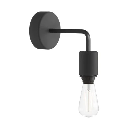 Fermaluce EIVA ELEGANT for lampshade with L-shaped extension, ceiling rose and lamp holder IP65 waterproof - Black