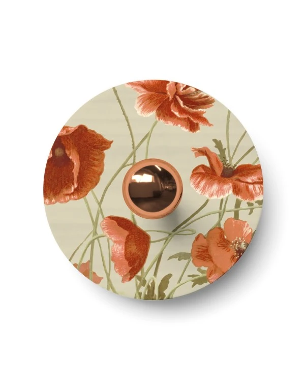 Ellepì mini flat lampshade with floral designs 'Blossom Haven', 24 cm diameter - Made in Italy