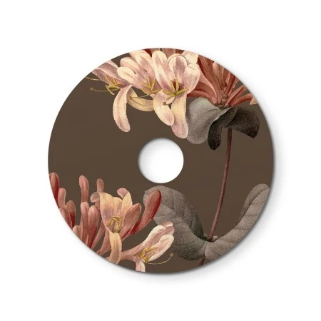 Ellepì mini flat lampshade with floral designs 'Blossom Haven', 24 cm diameter - Made in Italy - Botanical Lonicera