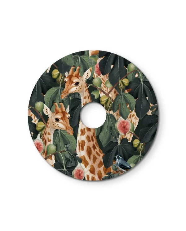 Ellepì mini flat lampshade with jungle animals 'Wildlife Whispers', 24 cm diameter - Made in Italy